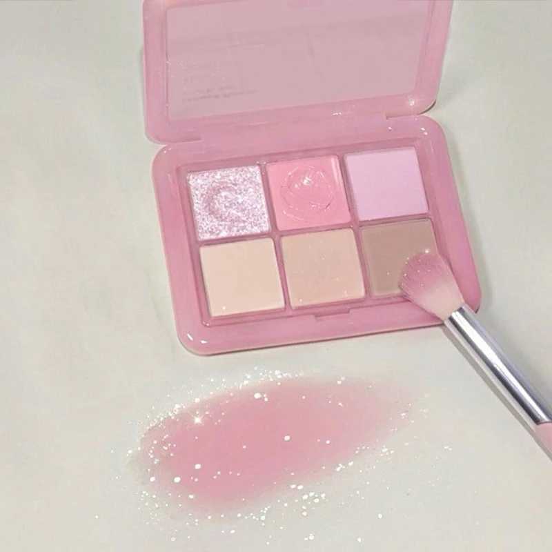 6-color eye shadow palette shimmer matte makeup palette glitter soft pink eye shadow eye shadow pigment durable cosmeticsW240730