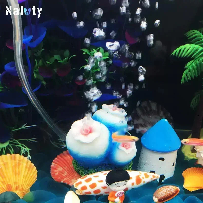 Aquarium Decoration Oxygen Set Fish Tank Silent Air Pumps Air Stone Volcano Conch Bubble Stone Aquarium Accessories Oxygen Pump 240723 - view 4