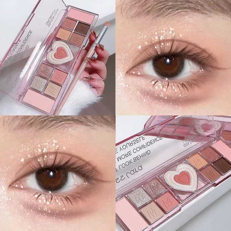 South Korea Cool Color eye shadow Palette Flash eye shadow Female Makeup Highlights Earth Color eye shadow Makeup Palette CosmeticsW240730