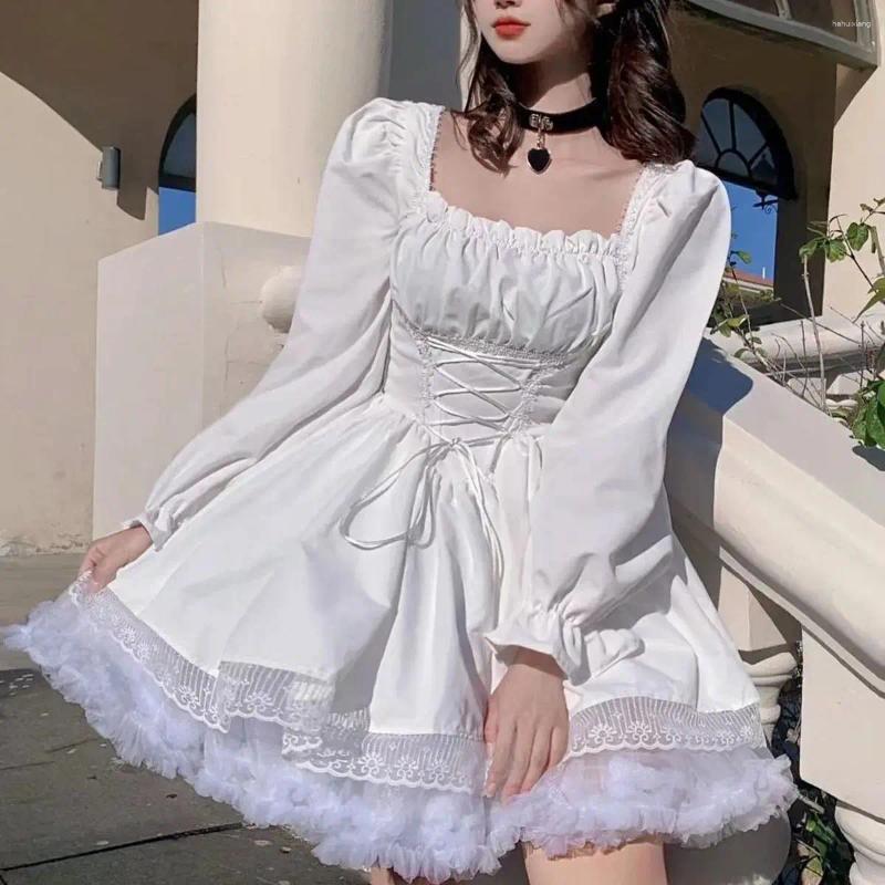 Black Lolita Dress - Long Sleeve Lace Skirt Gothic Clothes