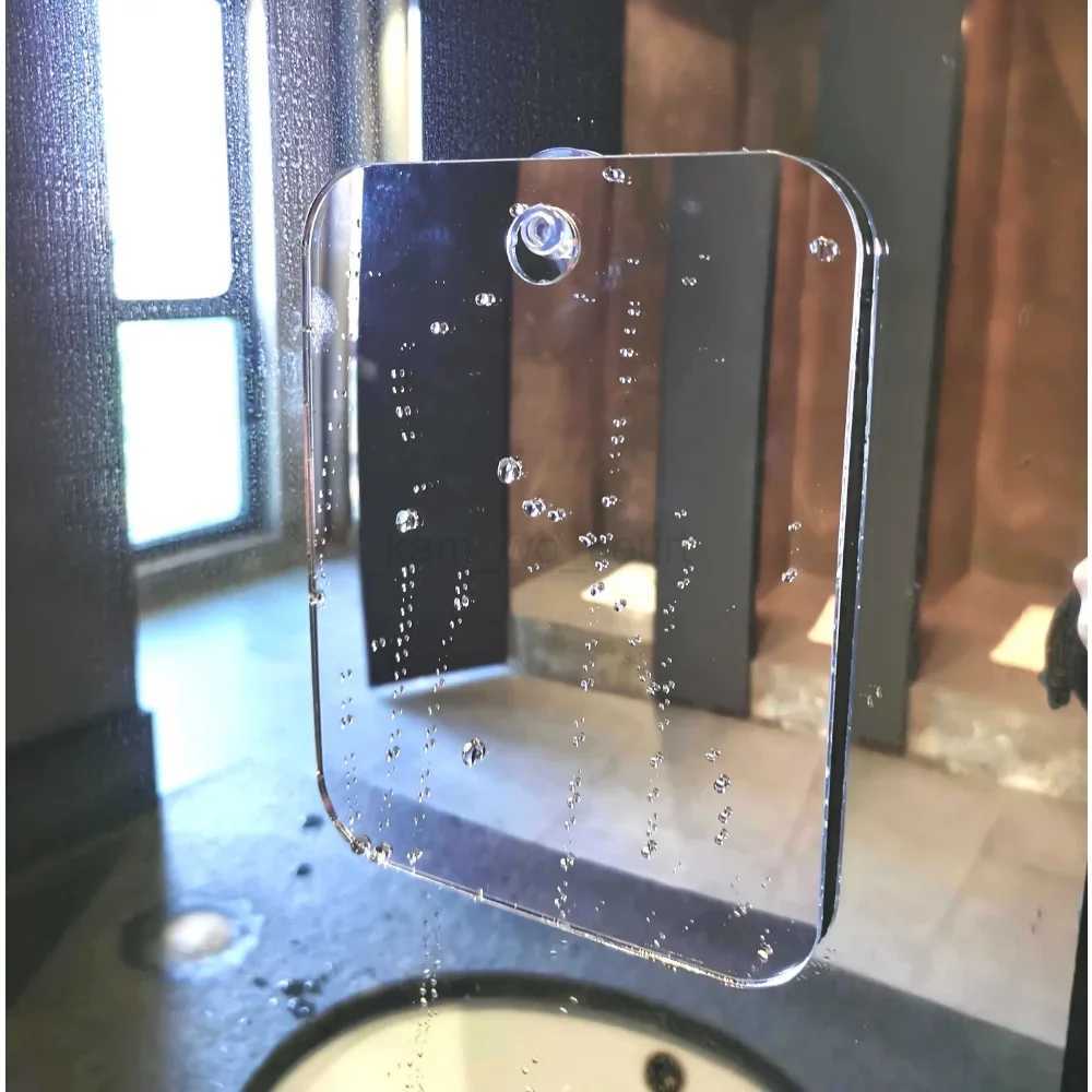 Acrylic Mirror With Wall Suction Shower Mirror For Man Shaving Women Makeup Portable Travel Bathroom Accessories makeup mirrorM240722