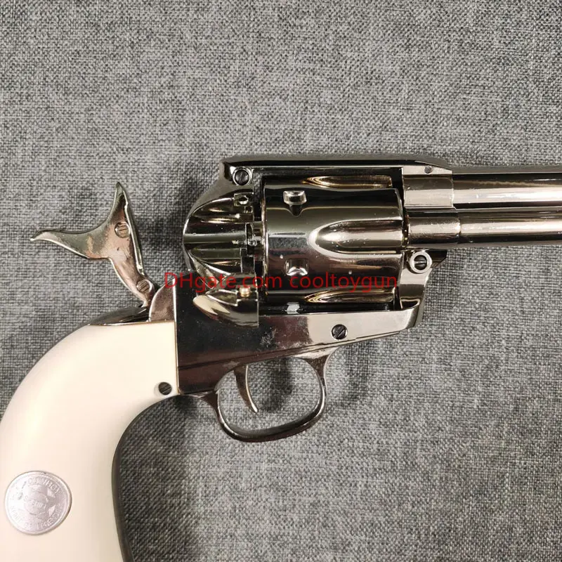 Colt 1873 Single-Action Army Revolver Replica Alloy Toy Gun Blaster Soft Bullet Shell Ejected Gun Pistol for Adults CS Pubg Jedi Look Real Moive Colle