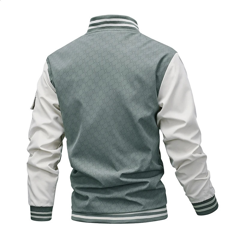 Mens Jacket Autumn Thin Long Sleeve Baseball Uniform Windproof Cycling Jacket Fashion Zipper Casual Jacket M-5XL 240816