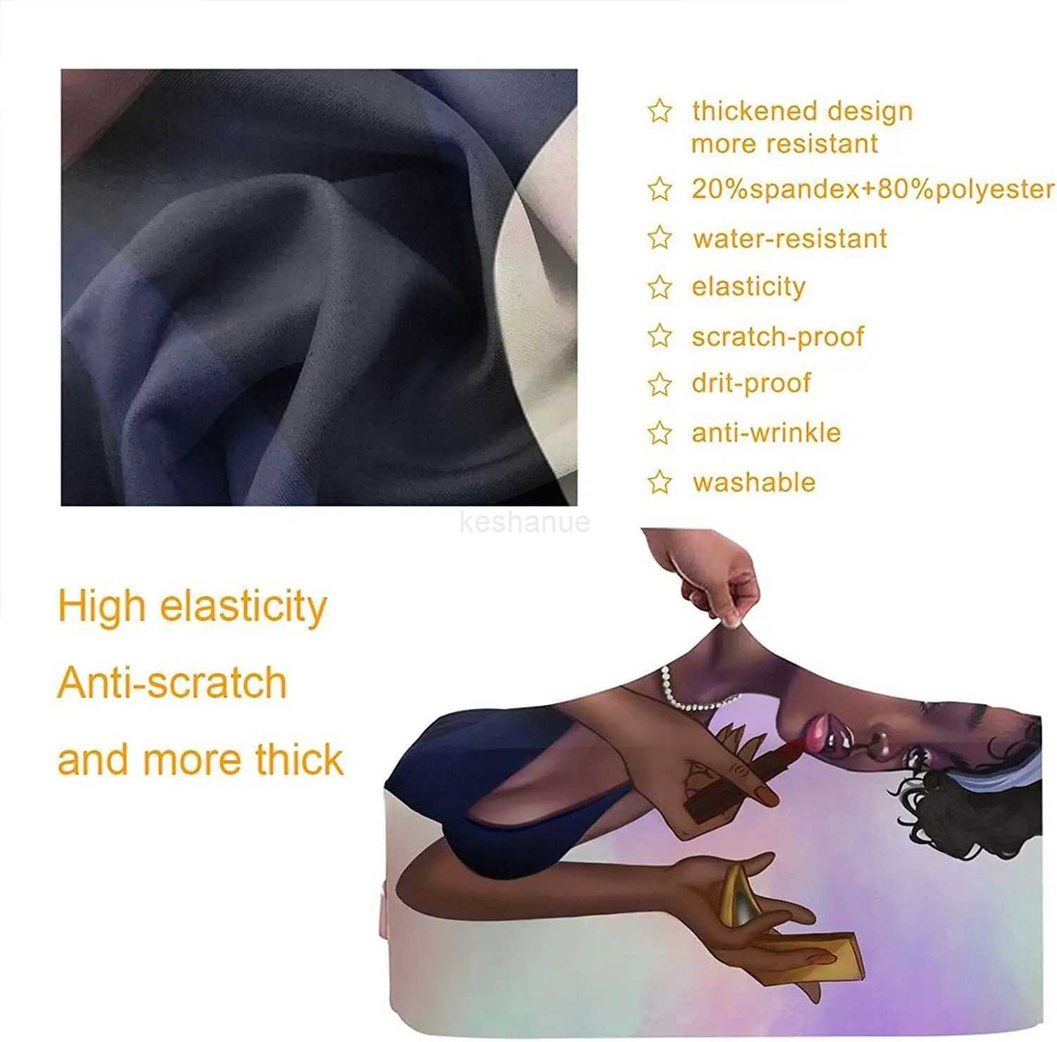 Afro Woman Luggage Cover Black Girl Travel Suitcase Protector Elastic Protective Washable Baggage Cover Fits L 25-28 InXJ240723