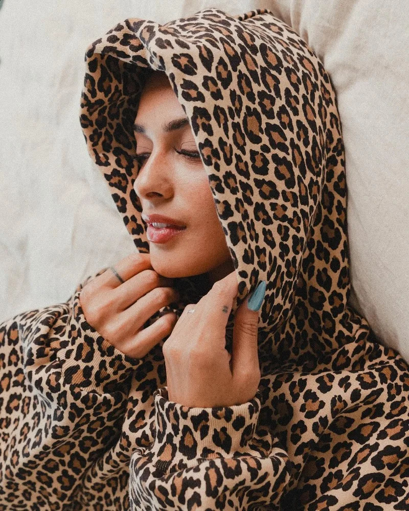 Y2K zip up Hoodie streetwear Leopard print Pattern Harajuku Oversized hoodie Fashion Men women Gothic Hip Hop Casual Sweatshirt 240715