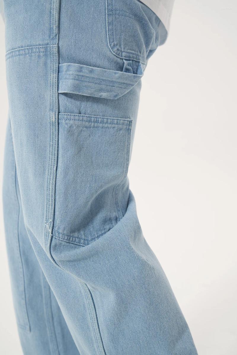 2025 S Fashion Designer Men S Jeans Solid Double Knee Work Denim Painter Pants Custom Carpenter Cargo