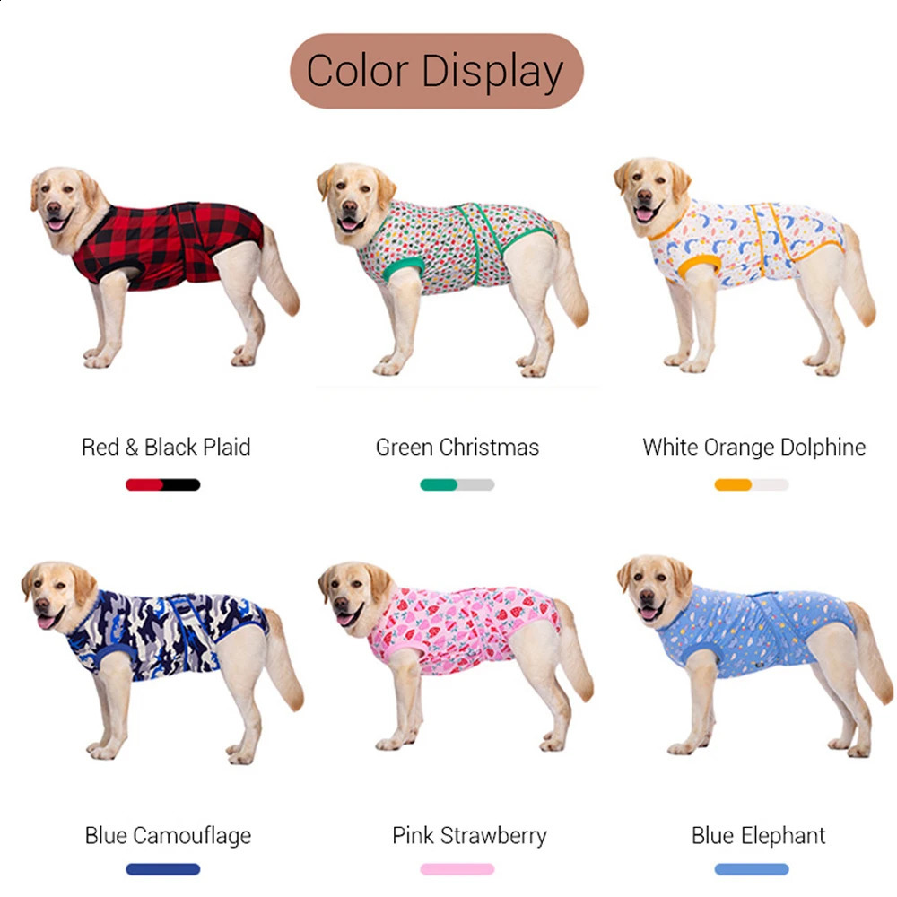Suit After Surgery Prevent Licking Recovery Shirt for Large Dogs Abdominal Wounds Bandages Pet Dog Clothes 240722