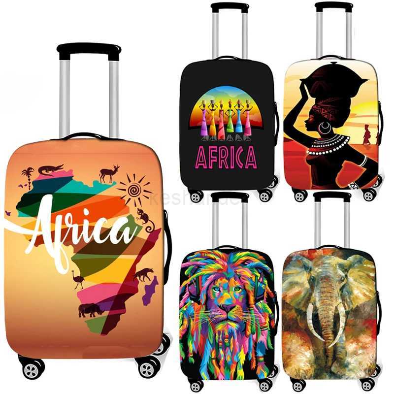 Africa Map / Roots Luggage Cover Afro Regge Lion Elastic Suitcase Cover for Travel Bag Anti-dust Trolley Case Baggage CoversXJ240723