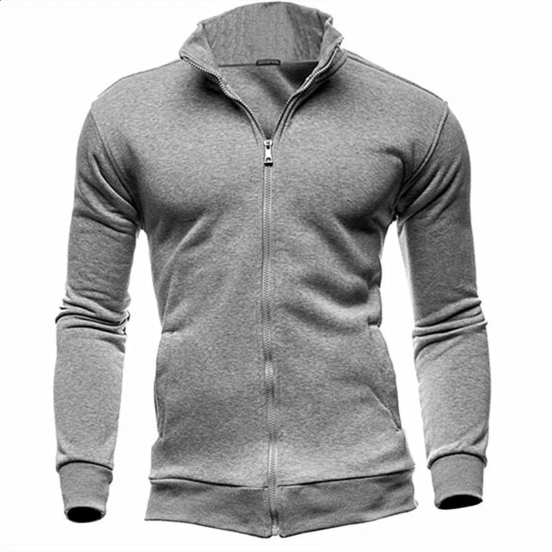 MRMT Mens Hoodless Sweatshirt Zipper Bracket Collar 240819