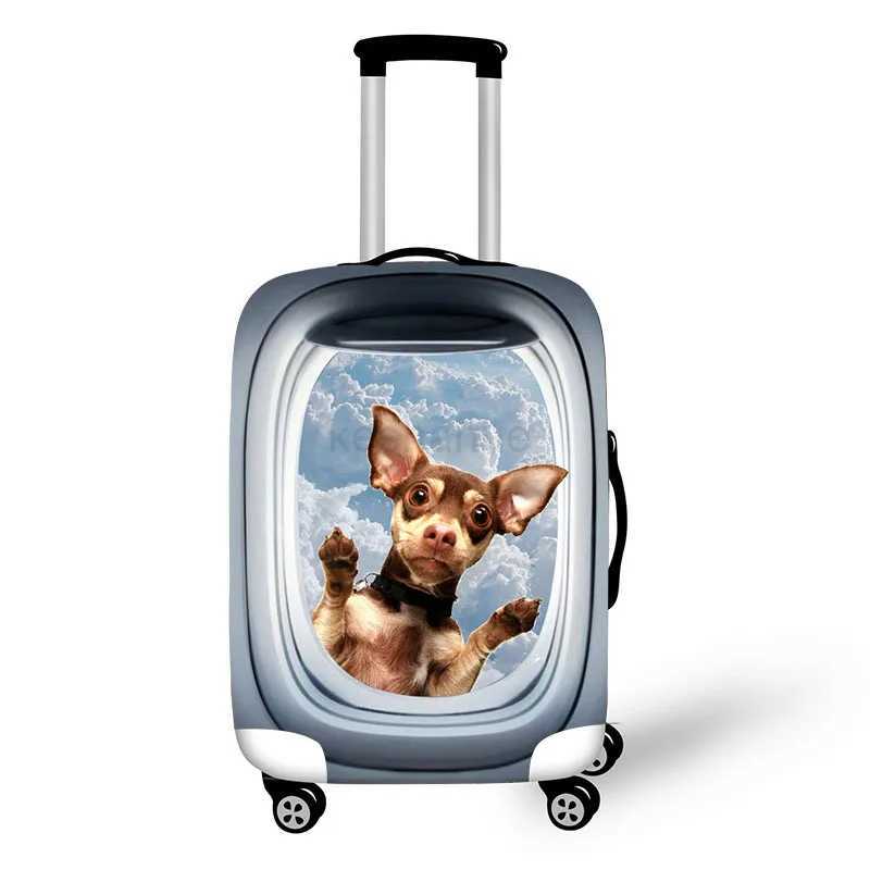 18-32 Inch 3D Animals Travel Luggage Protective Covers Travel Accessories Women Pet Suitcase Cover trolley case baggage coversXJ240723