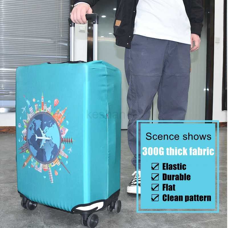 Luggage Protective Cover Stretch Fabric Suitcase Baggage Dust Case Cover Suitable for 18-32 Inch Suitcase Travel OrganizerXJ240723