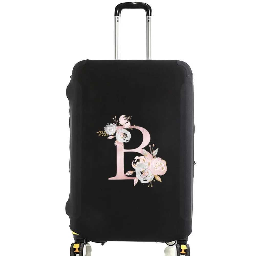 Pink Flower Letter Apply To 18-28 Inch Suitcase Protective Cover Elastic Luggage Protector Trolley Dust Cover Travel AccessoriesXJ240723