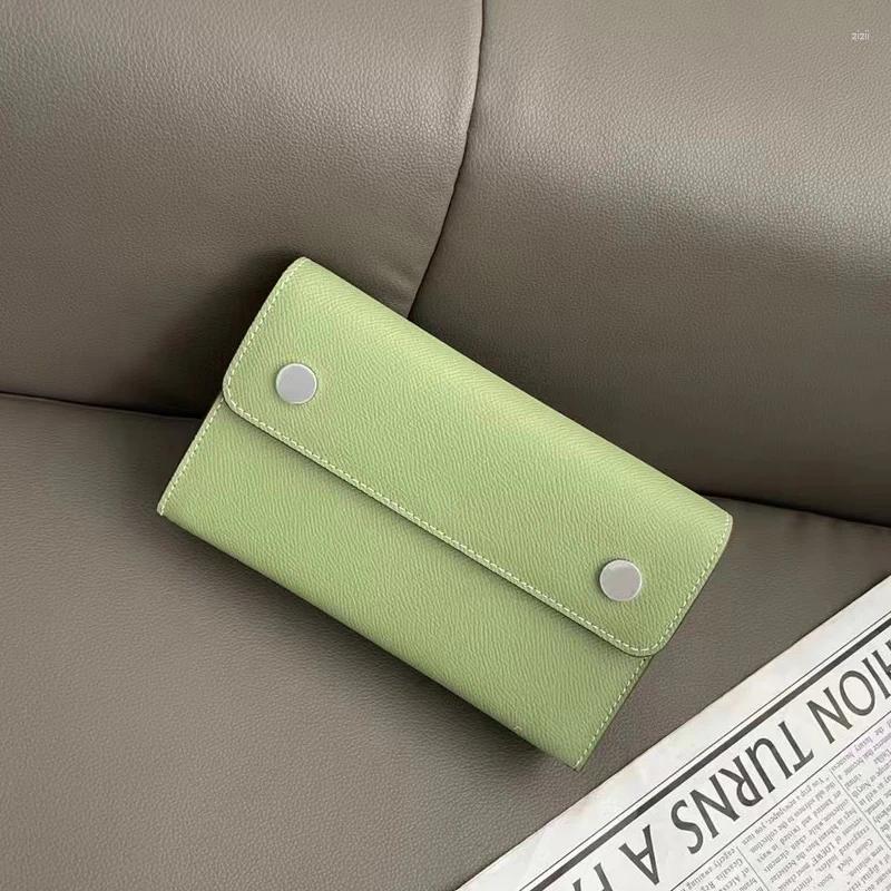 Shoulder Bags Genuine Leather Box For Women Handbags Purses 2024 In First Layer Cowhide Button Mobile Phone