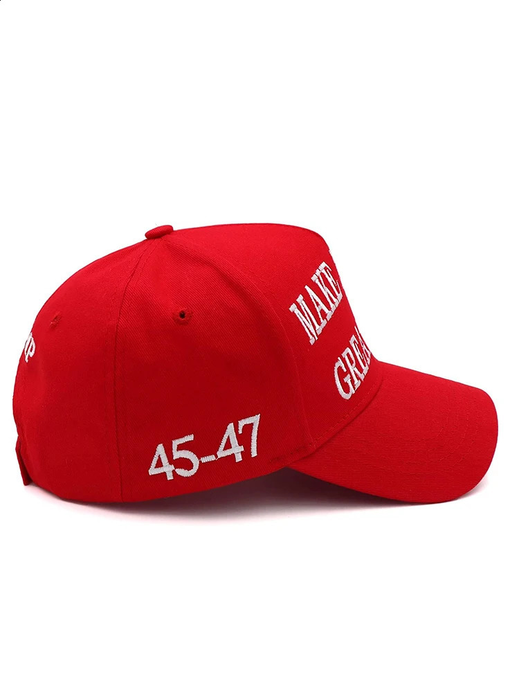 Red White 2024 MAGA Donald Trump Hat 45-47 MAKE AMERICA GREAT AGAIN Slogan Adjustable Embroidered American USA Flag Baseball Cap 240718
