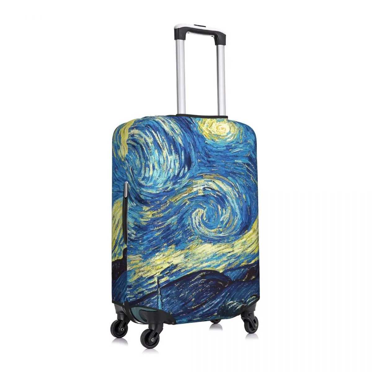Van Gogh Starry Night Suitcase Cover Flight Starry Night Van Gogh Elastic Luggage Supplies Travel ProtectorXJ240723