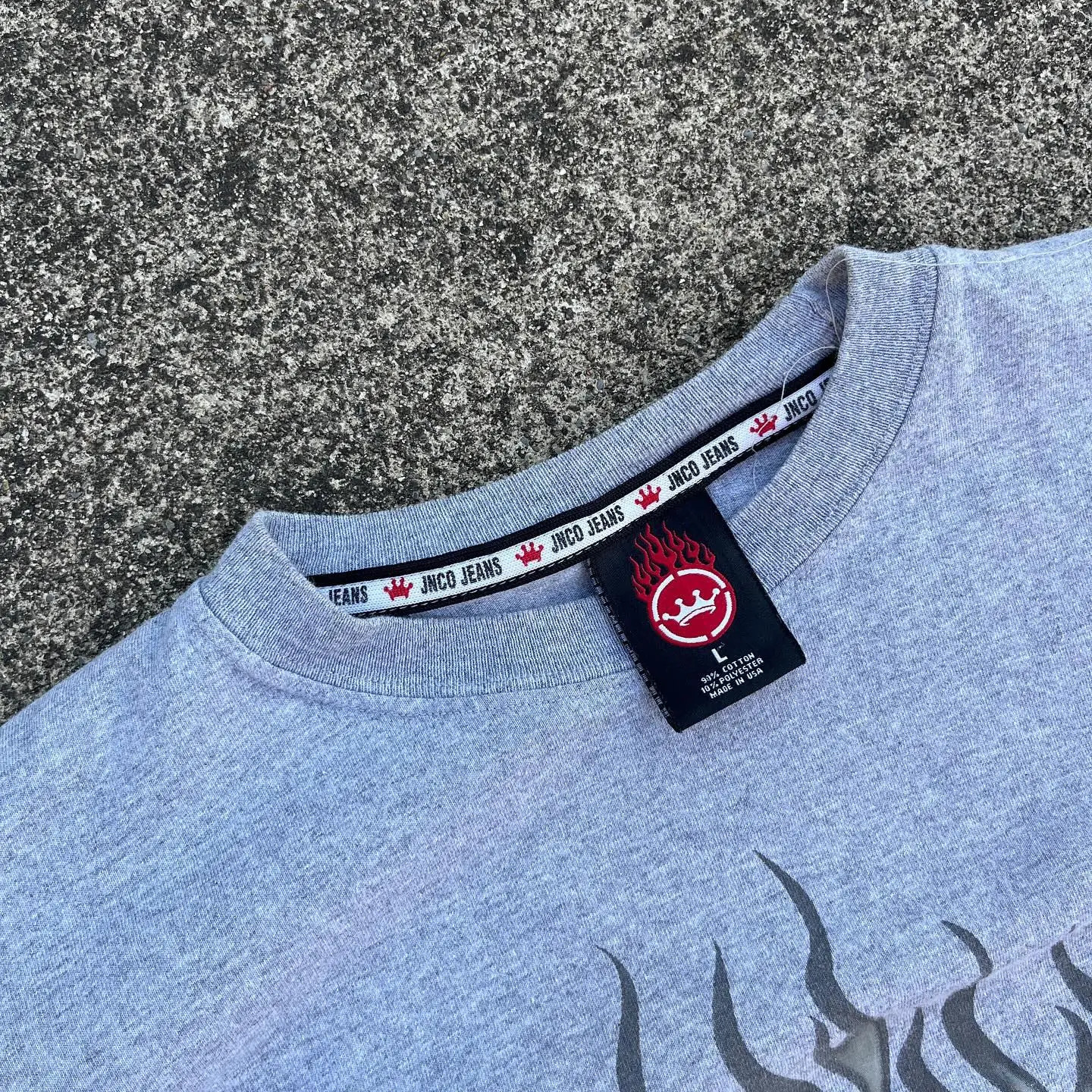 JNCO Gothic Men Loose Flame Skull Print T-shirts Y2k Harajuku Cotton O Neck Short Sleeve Oversized Top Retro American Streetwear 240723