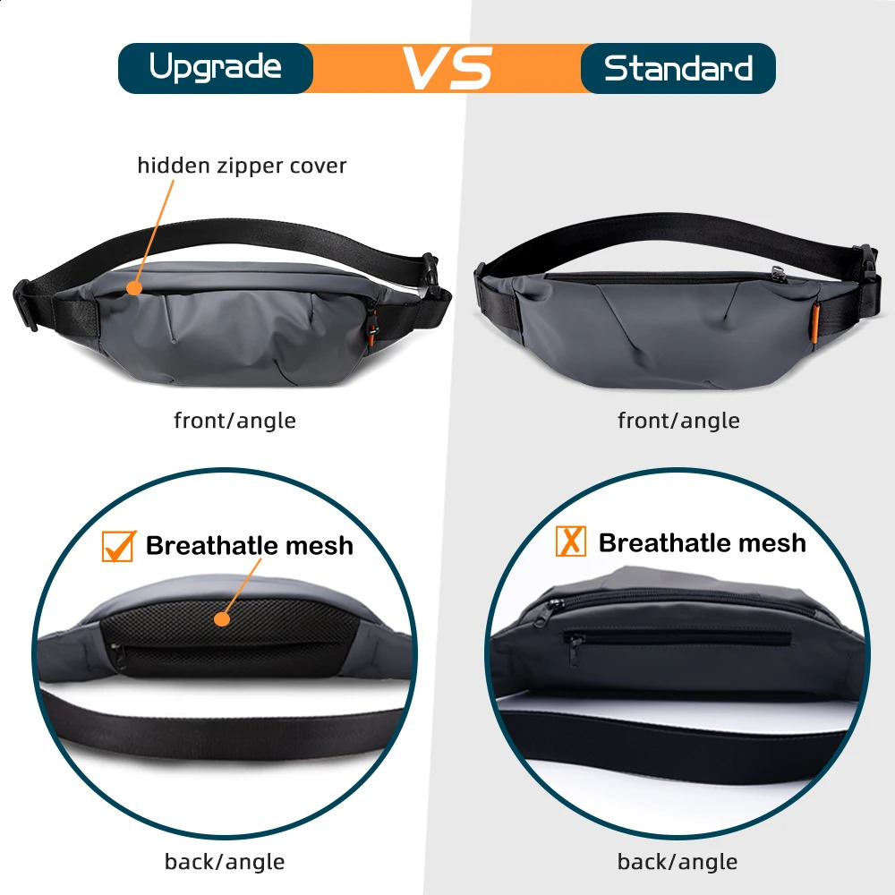 Hk Multifuctional Waist Bag For Men Belt Bag Waist Pack Male Outdoor Travel Sports Man Belt Pouch Fashion Men Women Fanny Pack 240723