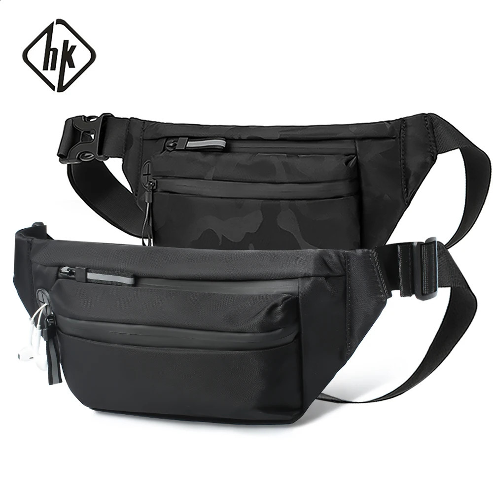 HcanKcan Mens Waist Bag Casual Large Bags Travel Fanny Packs Large Belt Pouch Phone Money Belt Pack Crossbody Bags for Womens 240724