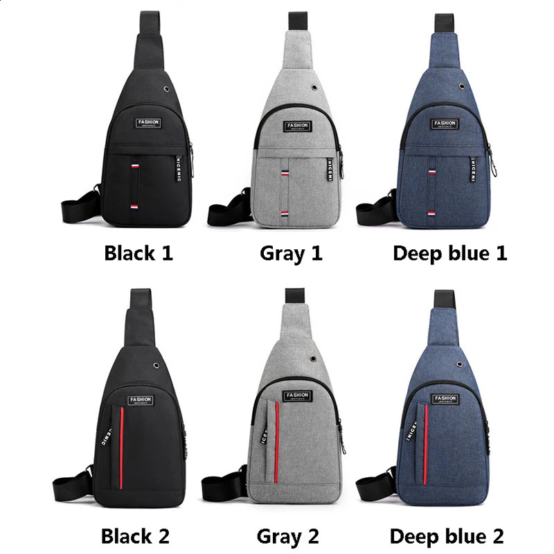 Men Fashion Multifunction Shoulder Bag Crossbody On Travel Sling Pack Messenger Chest For Male 240723