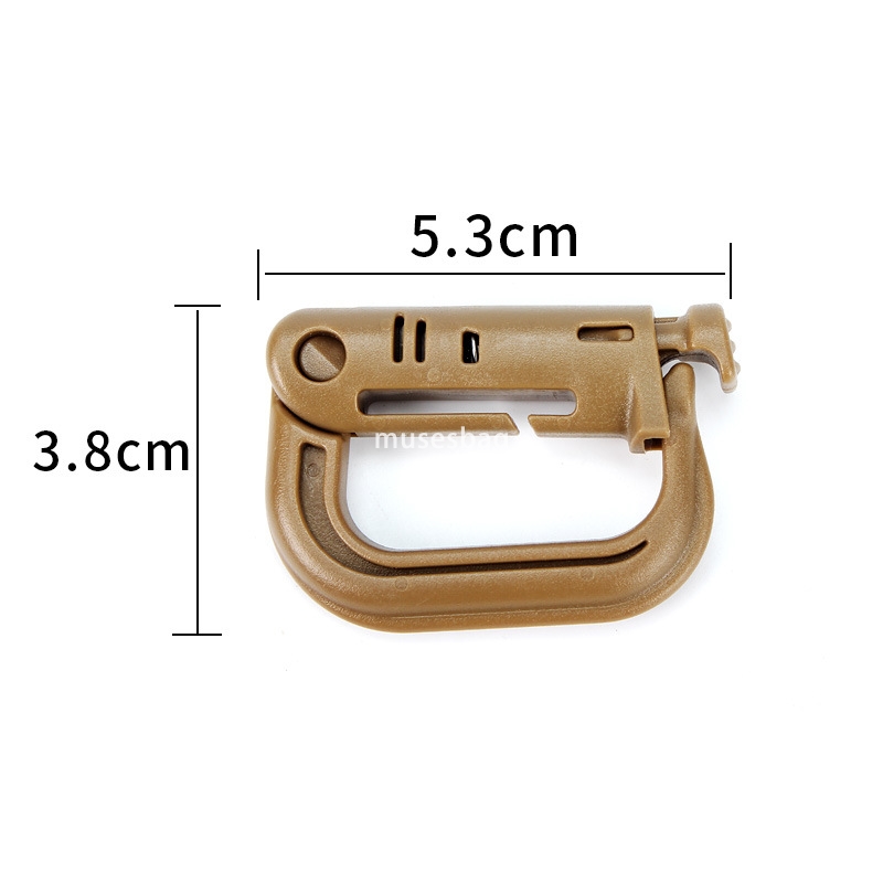 Wholesale luggage accessories plastic D-shaped switch lock outdoor plastic buckle