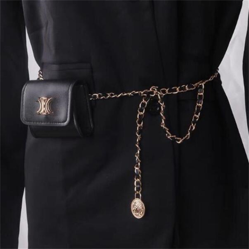 Luxury Lady Waist Bag pu Leather Designer Mini Bags Classic Adjustable Chain Clothing accessories Lipstick Earphone Key Case Coin Purse Shoulder Crossbody Bags