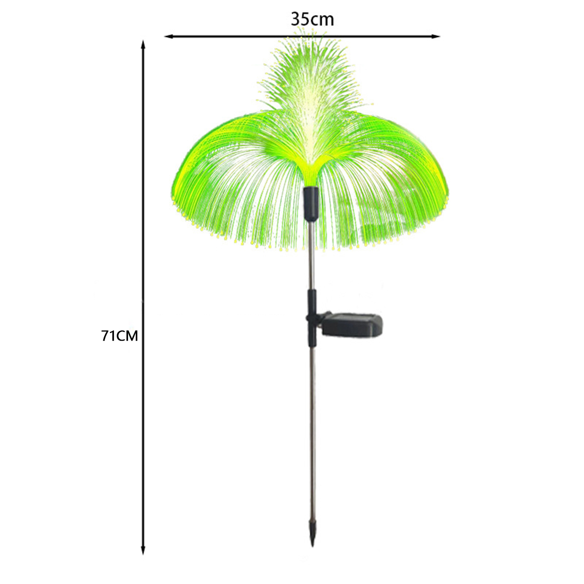 Solar Fiber Optic Single Tier Jellyfish Dog Tail Grass Garden Lawn Lights Patio Lights Landscape Lights Decorative Lights