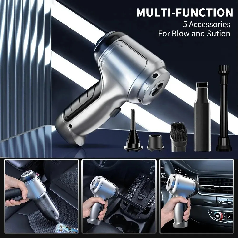 Wireless Car Vacuum Cleaner Strong Cordless Cleaner Suction Handheld Auto Vacuum Home Car Dual Use MiniVacuum Cleaner Appliance 240724