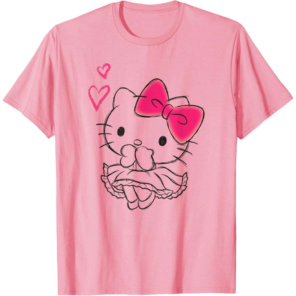 t shirt for Mens Womens tops Kitty Cat Girly Hearts Tee Shirt T-Shirt shirts tshirt graphic tee summer short clothes Free shipping