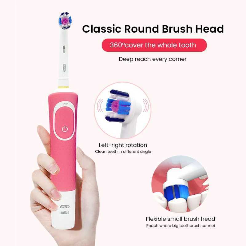 smart electric toothbrush Toothbrush OralB Electric Toothbrush Rotation Vibrate Clean 3D White Tooth Adult Electric Tooth Brush Rechargeable Replaceab