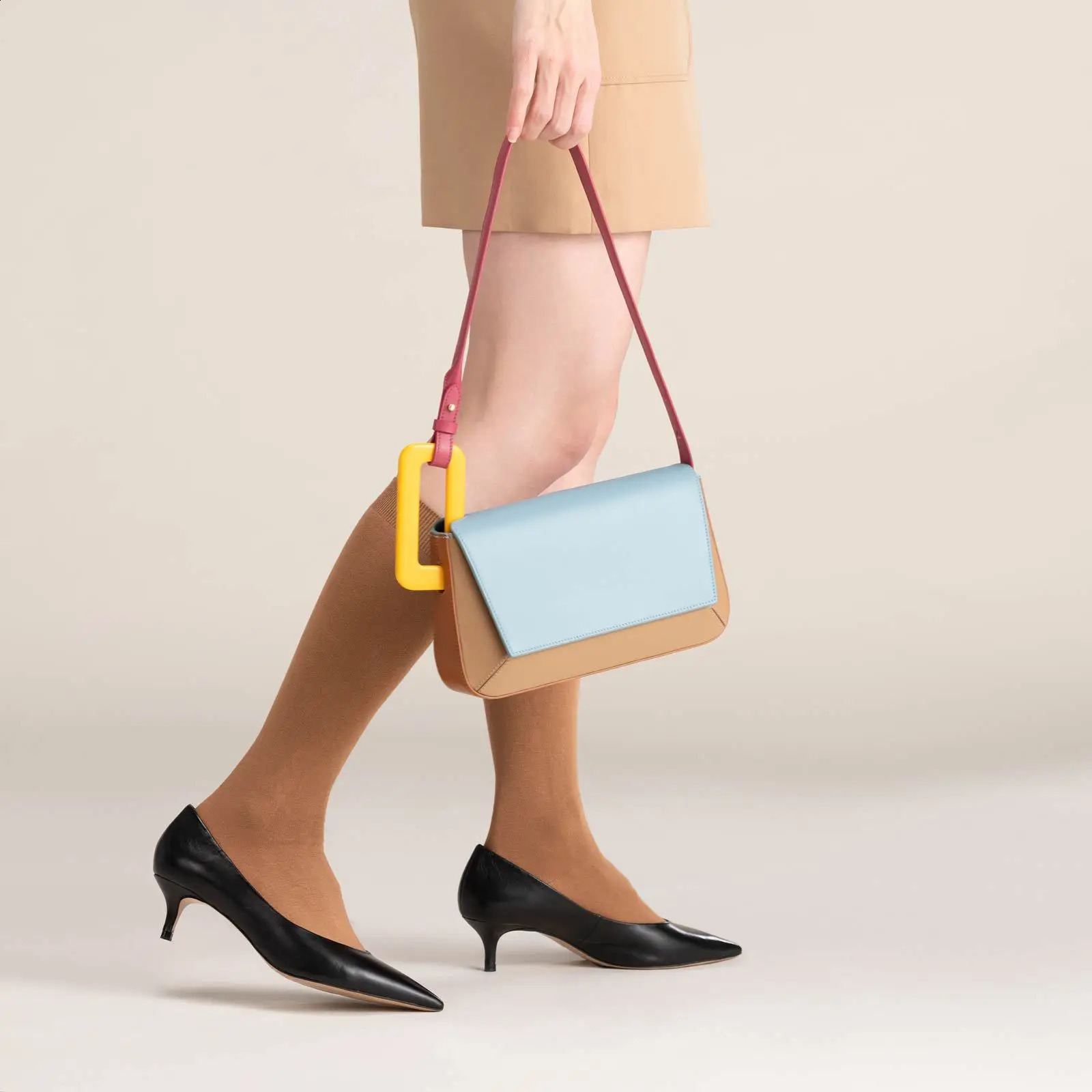 Arrivals Patchwork PU Leather Crossbody Top-handle Bags for Women Small Flap Lady Bag Quality Handbags 240723 - view 4