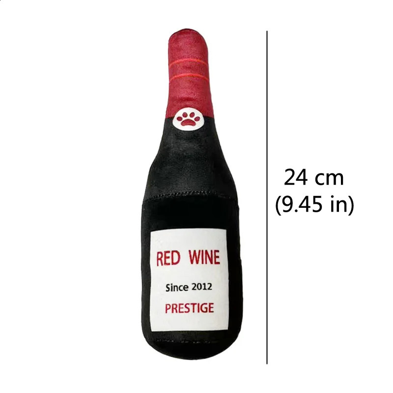 Beer Bottle Shaped Small Large Funny Plush Dog Chew Toy Squeak Sound Clean Teeth Pets Interactive Playing Supplies