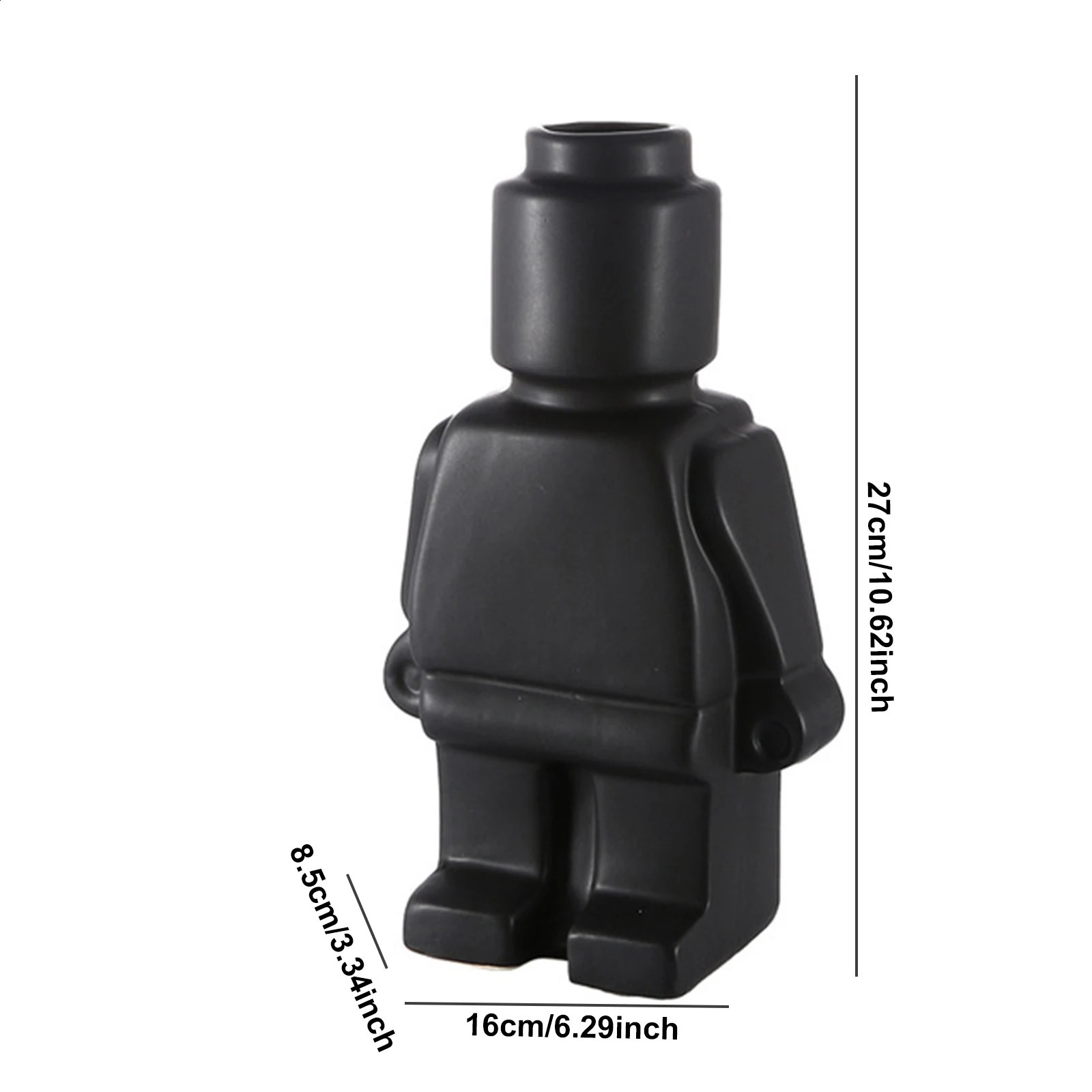 European Resin Statue Creativity Block Man TV Cabinet Desktop Flower Vase Modern Home Decoration Accessories for Living Room 240812