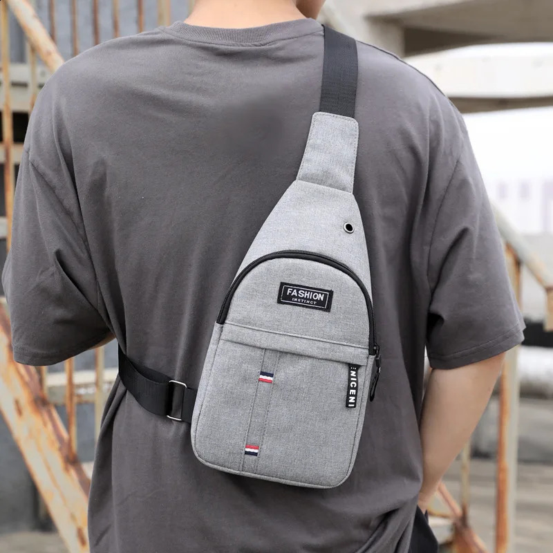Men Fashion Multifunction Shoulder Bag Crossbody On Travel Sling Pack Messenger Chest For Male 240723