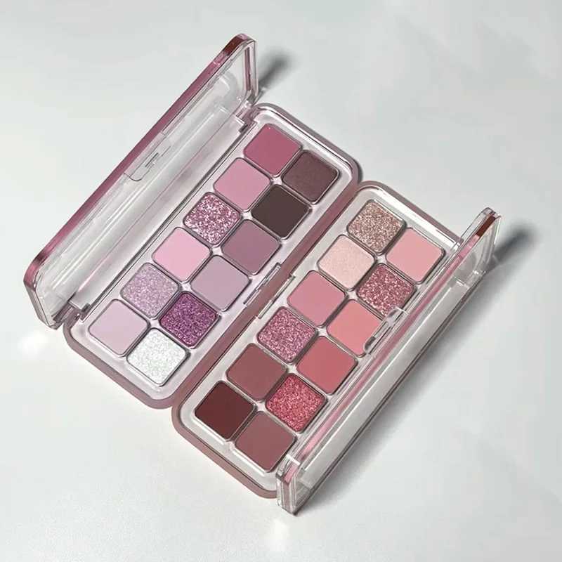 12 color shimmer matte eye shadow palette nude rose pink glitter pigment eye shadow durable waterproof makeup palette cosmeticsW240730