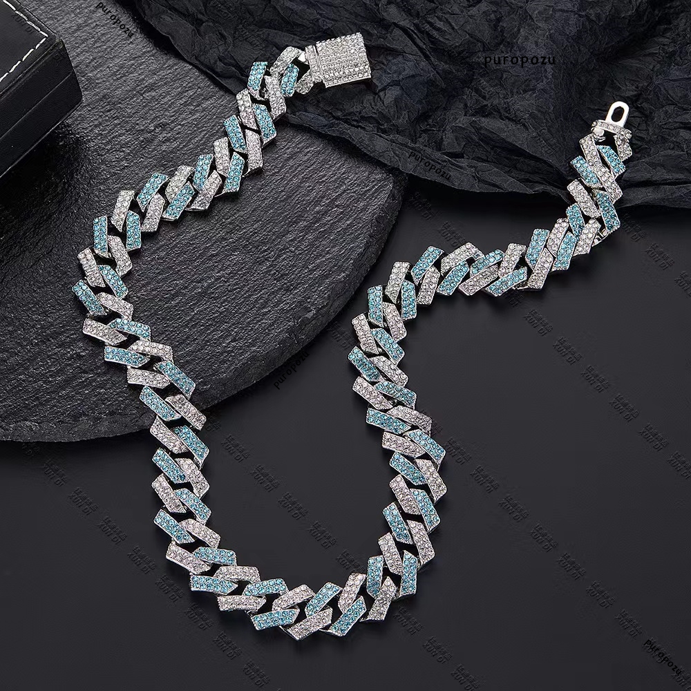 vvs moissanite cuban link chain for men 15MM wide 2 row prong iced out dia necklace rapper rock personalize hip hop mens jewelry woman gift