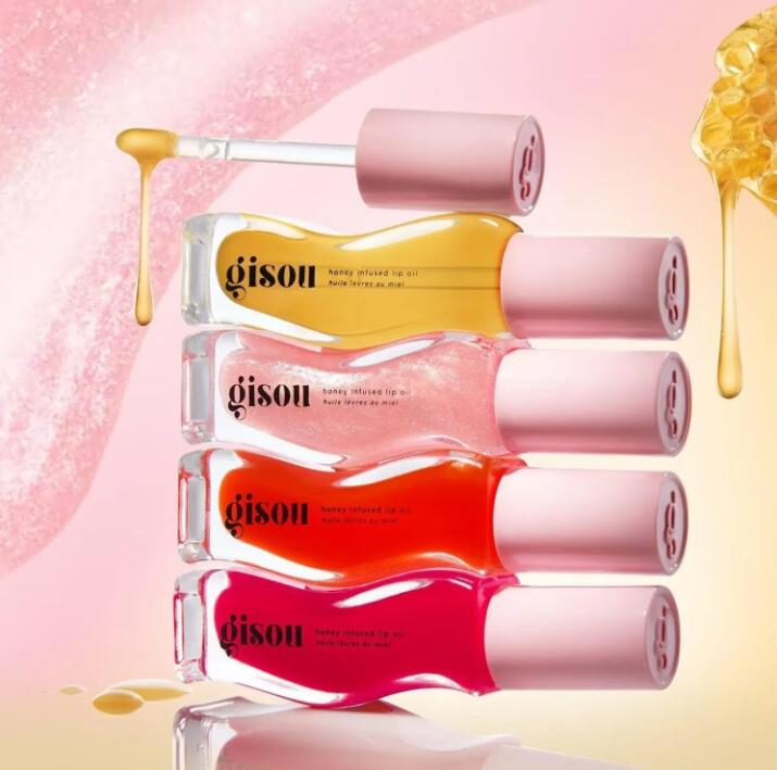 Gisou Makeup Lip Oil Moisturizing Lipgloss Coconut Frost Gold Mango Passion Punch Strawberry Sorbet Watermelon Sugar 9ml plumping Honey Infused lip gl