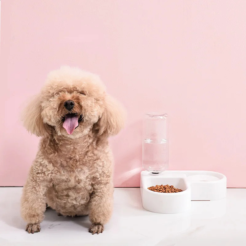 Corner Dog Bowl Pet Automatic Feeder Small Dog Cat Drinking Bowl For Dog Water Drinking Cat Feeding Large Capacity Dispenser Pet 240723