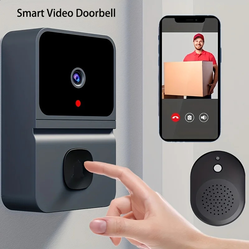 T23 intelligent visual doorbell two-way intercom night vision remote monitoring security system Wifi video doorbell 240716