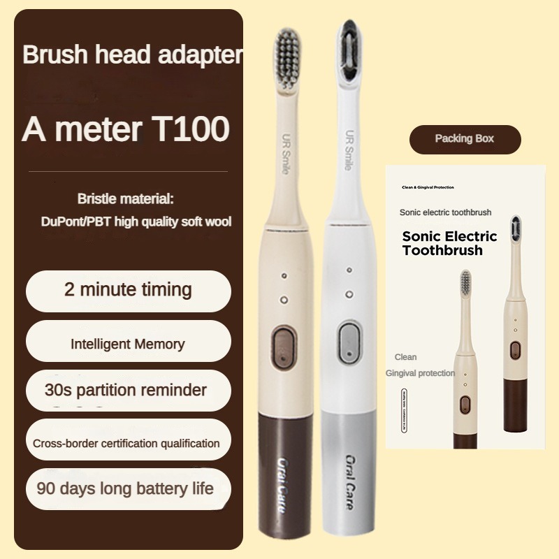 Cross-border sonic household electric couple adult USB charging smart 6-speed waterproof soft-bristled toothbrush F618-30