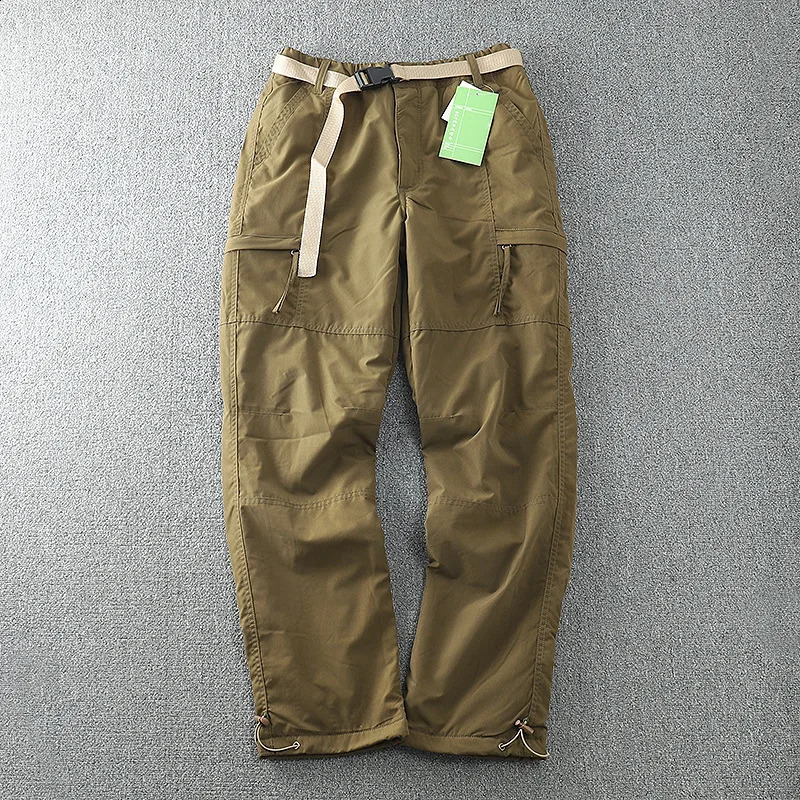 Cargo Pants Men Spring autumn Double-used Straight Pants Male Quick-dry WaterProof Hiking Climbing Long Trousers For Men 240723