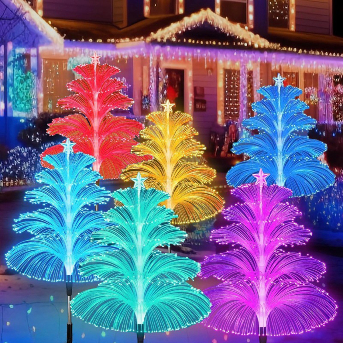 Solar Butterfly Jellyfish Star Moon Christmas Tree Garden Lawn Lights Patio Lights Landscape Lights Decorative Lights