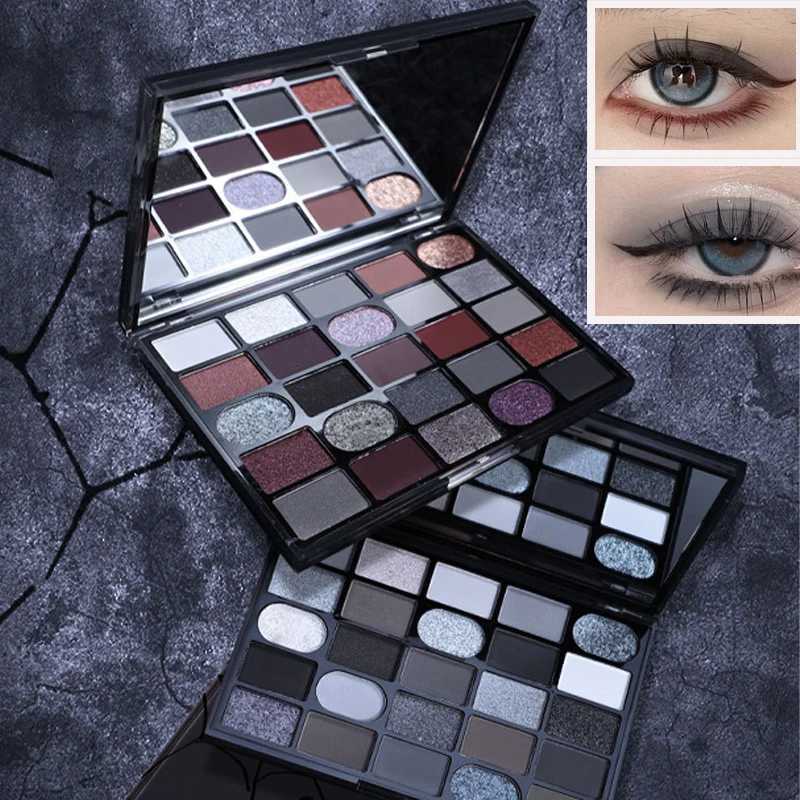 Black Smoky Eyeshadow Makeup Palette Dark Grey Smokey Eyeshadow for Goth Makeup Glitter Eye Makeup Palette Pigments Eye Shadow W250520