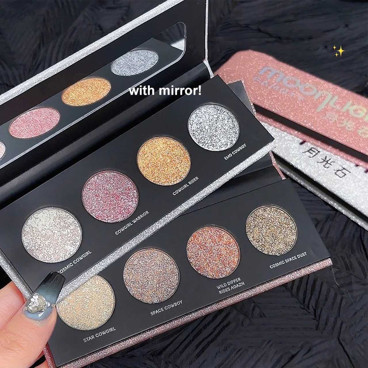 Glimmer Highlighter Powder Tray Glimmer Bright Highlight Shadow Contour eye shadow Palette Korean MakeupW240730