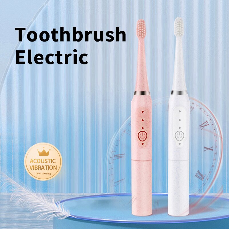 Cross-Border Jianpai Sonic Electric Toothbrush for Men and Women Adult Non-Rechargeable Soft Fur Full-Automatic Waterproof Coupl F618-15