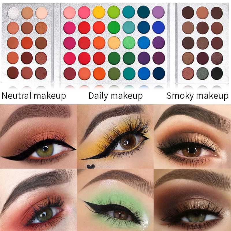 VERONNI New Makeup Eyeshadow Palette Gorgeous Me 65 Colors Pressed Glitter Eyeshadow Palette Color Board Palette W250520