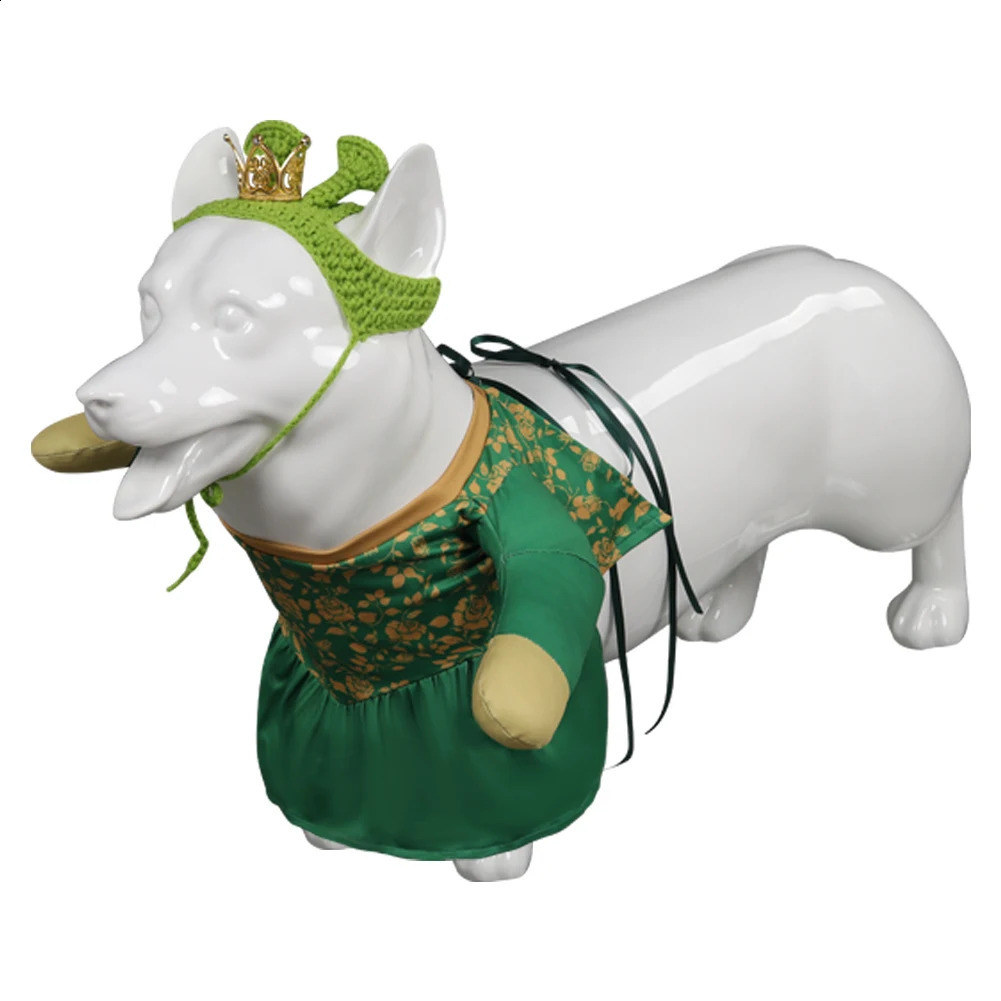 Shrek Cosplay Fiona Dog Clothes Costume Pet Dogs Clothing Outfits Halloween Carnival Party Prop For Pet Cat Dog Clothes 240723