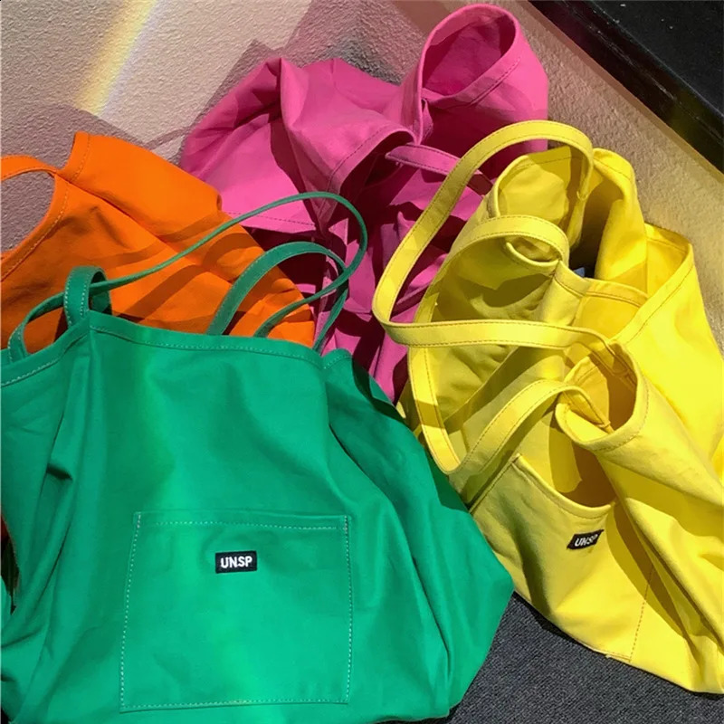 Fashion womens canvas shoulder bag young casual large capacity messenger handbag 240723