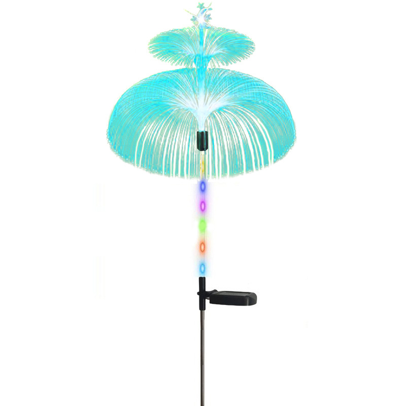 Solar Powered Double Layered Jellyfish Reed Layered Jellyfish Star Moon Jellyfish Garden Lawn Lamps Garden Lights Landscape Lights Decorative Lights