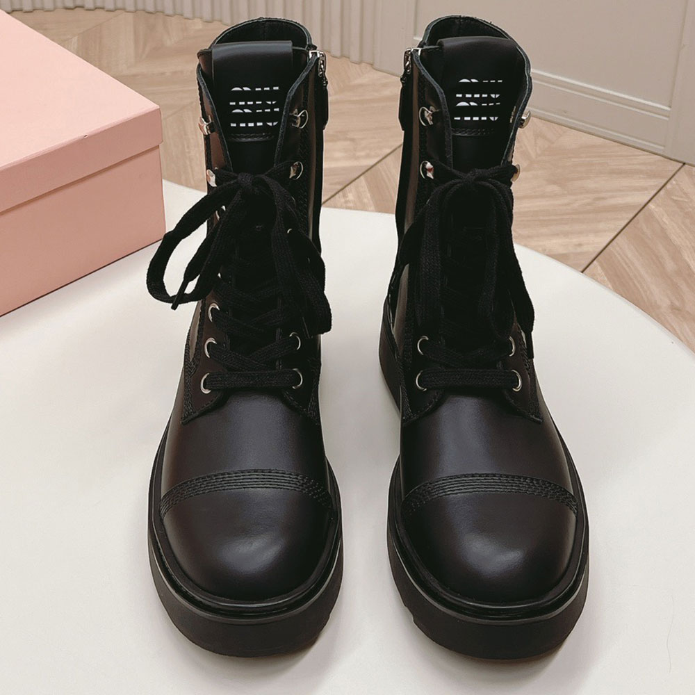 luxury womens boots leather boots ankle boots Platform Boots autumn winter boot retro motorcycle boots 24ss new Fashion Show Knight Boots Leisure boot high quality