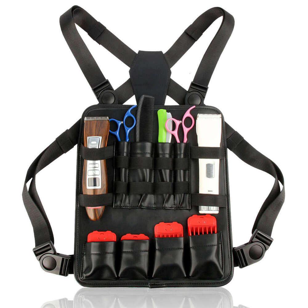 electric push shear storage Hairdressing multifunctional tool kit Hairstylist shoulder strap chest Scissors comb bag men Home goods are essential for 